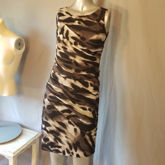 Ann Taylor Dresses & Skirts - ⚘ANN TAYLOR CHEETAH RUCHED DRESS🌟CLEARANCE🌟
